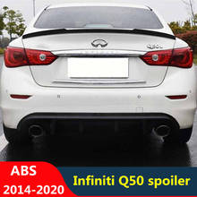 Spoiler traseiro para porta-malas de carro, acessórios estilo m4, infiniti, q50, q50s, abs, estilo 2014-20 2024 - compre barato