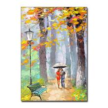 Autumn Scenery Forest Oil Painting Hand Painted Modern Wall Decor Art Pure Hand Painted Landscape Paintings Artwork For Bedroom 2024 - buy cheap