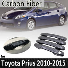 Cubierta de manija de puerta de coche, accesorios de fibra de carbono para Toyota Prius XW30 30 zvw30 zvw35 2010 2011 2012 2013 2014 2015 2024 - compra barato
