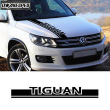 Car Engine Cover Decor Sticker For-Volkswagen Tiguan Sport Stripes Car Head Hood Bonnet Vinyl Decals Exterior Accessories 2024 - buy cheap