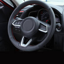 ABS Матовый автомобиля стикер для детектора рулевое колесо подкладке крышка комплект отделкой лампы Рамка для Mazda CX-3 CX3 2017 2018 аксессуары 2 шт. 2024 - купить недорого