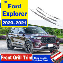 Kit de acessórios para grade dianteira, faixa de moldura do radiador para ford explorer 2020, 2021 2024 - compre barato