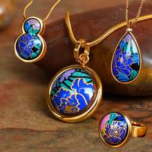 2020 new Peony Series Enamel Earrings Fashion Cloisonne Jewelry Fishhook Earrings rfor Woman Ring Pendant  bracelet 2024 - buy cheap