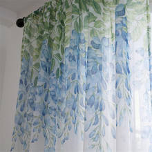 Wisteria design de flor decoração casa moderna tule cortinas para sala estar quarto janela voile transmissão luz 2024 - compre barato