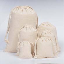 Wholesale Price Natural Resuable Jute Linen Drawstring Pouch Packaging Gift Bag Logo Printed Jewelry Christmas Bag 2024 - buy cheap