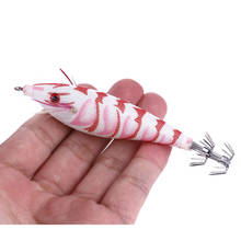 Artificial Round Belly Wood Shrimp Squid Jigs Jigging Squid Hook Trout Lure Fishing Tackle Squid Lure 2024 - buy cheap