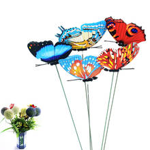 5pcs/lot 7*25cm Butterflies Garden Yard Planter Colorful Whimsical Butterfly Stakes Outdoor Decor Flower Pots Decoration 2024 - buy cheap