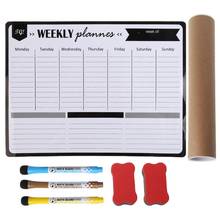 Weekly Planner Soft Magnetic Whiteboard Fridge Magnets Message Remind Memo Pad Q1JC 2024 - buy cheap