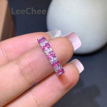 3*4 мм розовый сапфир кольцо для Для женщин Юбилей подарок реальные 925 пробы серебряные ювелирные изделия 5 шт. натуральный драгоценный камень 2024 - купить недорого
