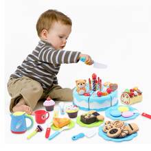 Пластиковые сладкие дети Дети кухня игральные ролевые игрушки DIY смешная резка торт ко дню рождения ролевые игры еда игрушки 2024 - купить недорого