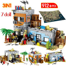 912PCS Block Sets Player Unknown's Battlegrounds Compatible Army Military Soldiers Weapon PUBG Building Blocks Kids Toys Set 2024 - buy cheap