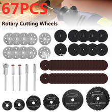 67 pçs hss carpintaria mini circular lâmina de serra conjunto cuting rodas broca discos corte diamante acessórios ferramenta rotativa elétrica 2024 - compre barato