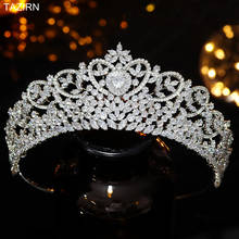 Tiaras de casamento para mulheres, coração, forma de coração, para desfile, queen, com zircônio 5a 2024 - compre barato