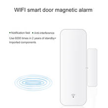 2 sensor inteligente, alexa, tuya, wi-fi, porta aberta/fechada, contato magnético, alarme, porta, janela, entrada, sensor de alarme contra ladrão 2024 - compre barato