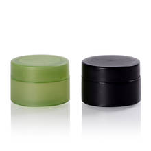 Frasco plástico preto verde de 100 pces 50g com o recipiente claro da lata das tampas o potenciômetro cosmético vazio do pó do creme 2024 - compre barato