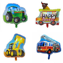 1pcs Farm tractor bulldozer Foil balloons Ice cream car helium balloon baby shower Birthday party decoration Kids toy Globos 2024 - buy cheap