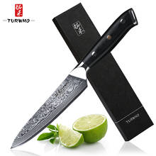 TURWHO 5'' Utility Knife VG10 Damascus Steel Kitchen Utility Knives for vegetables G10 Handle Stainless Steel Paring Knife 2024 - buy cheap