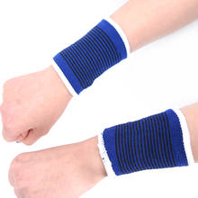 1 par pulseiras esporte sweatband mão banda suor suporte de pulso cinta envoltórios guardas para ginásio vôlei basquete teennis 2024 - compre barato
