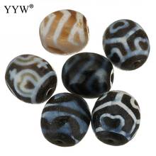 New 10PCs/Lot Natural Tibetan Dzi Beads Round 16mm Natural Loose Stone Beads for DIY Buddhism Bracelet Necklace Jewelry Making 2024 - buy cheap