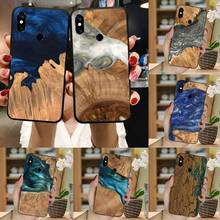 Funda de teléfono con patrón original, arte de resina de madera para Xiaomi Redmi note 7, 8, 9 pro, 8T, 9A, 9S, Mi Note 10 Lite pro 2024 - compra barato