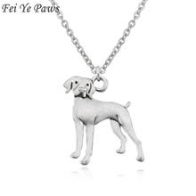 Vintage Silver Color Boho Vizsla German Shorthaired Pointer Dog Charm Statement Necklace Long Chain For Women Men Jewelry Choker 2024 - buy cheap