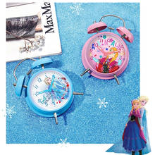 Disney-reloj despertador de dibujos animados para niños, accesorio de alarma silencioso y luminoso con diseño de Frozen, Elsa, Anna, ideal para regalo 2024 - compra barato