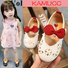 KAMUCC Newborn Baby Girls Shoes PU leather Buckle First Walkers Big Bow Summer Princess Shoes Party Wedding Baby Girl Shoes 2024 - buy cheap