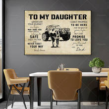 To My Daughter Trucker Poster, Father & Daughter, Truck Driver Gift, Gift For Daughter, Home Decoration Wall Art Prints Canvas 2024 - buy cheap
