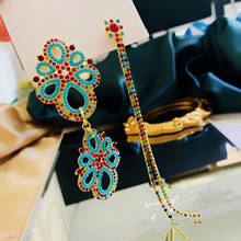 Fashion Korean Color Rhinestone Pendant Earrings Crystal Elegant for Women Earrings Jewelry Gifts 2024 - buy cheap