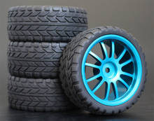 1Set 4Pcs HSP HPI Racing Tires Tyre Metal Wheel Rim 4Pcs For RC 1/10 On-Road Car HSP 94123/94103/94122 D4/D3 FW06 108B 2024 - buy cheap