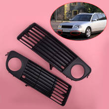 1 Pair Car Front Bumper Fog Light Grille Cover ABS Fit for Audi A6 C5 1998 1999 2000 2001 2002 Pre-facelift 4B0807681 4B0807682 2024 - buy cheap
