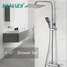 KEMAIDI Bathroom Shower Faucet Set Waterfall Shower Faucets Wall Mounted Thermostatic Valve Tap Thermostatic Shower Mixer Set 2024 - buy cheap