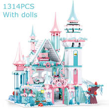 1314pcs Ice Castle Building Blocks Friends Princess Figures Bricks Castle Set Girls Building Blocks Educational Toys Gifts 2024 - buy cheap