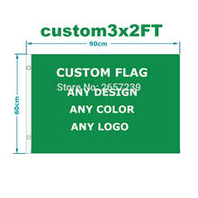 Custom 2x3FT Flag Club Brand Company Logo Sports Indoor Outdoor Banner 60X90cm Customize Brass Grommets Decoration Party 2024 - buy cheap