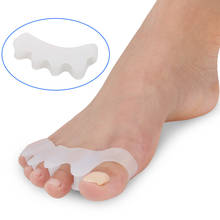 Corretor de joanete de silicone para os pés, separador de dedos, ferramenta espalhadora para cuidados com os pés, massageador branco 2024 - compre barato