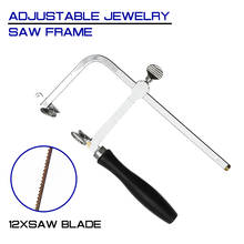 Adjustable Jewelry Saw Frame + 12Pcs Saw Blade  18.5x8.7cm for Woodworking Jewelry Making  with Wood Handle Repair Craft Tool 2024 - buy cheap
