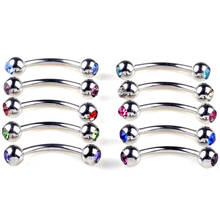 10Pcs Belly Button Rings Crystal Surgical Steel Body Jewelry Sexy Belly Navel Buttons Piercing Jewelry пирсинг 2024 - buy cheap