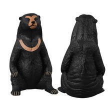 Figura de oso negro de 5 tipos de simulación, juguetes coleccionables, figuras de acción salvajes sólidas, juguetes cognitivos de animales para niños 2024 - compra barato