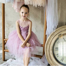 Балетное платье-пачка без рукавов для девочек от 1 года до 12 лет, танцевальная одежда принцессы для девочек танцевальные костюмы для выступлений одежда ручной работы CL327 2024 - купить недорого