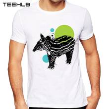 TEEHUB Men's New Fashion Little tapir Design Short Sleeve T-Shirt Cool Printed Tops Hipster Tee Shirts 2024 - buy cheap