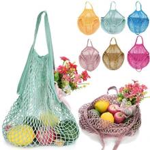 1PCS Mesh Net String Shopping Bag Reusable Fruit Storage Handbag  Large Cotton Totes Shipping Bog foldable 2024 - buy cheap