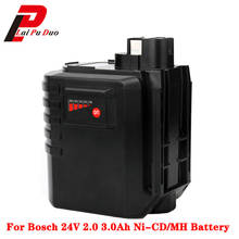 Ni-CD/MH 2.0 3.0Ah Replacement for Bosch 24V Battery BAT019 BAT020 BAT021 2607335082 2607335083 BBH24VRE GBH24VRE 11225VSR 2024 - buy cheap