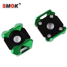 Smok motocicleta cnc de alumínio da roda traseira garfo decoração capa corrente ajustador para kawasaki ninja 250r ninja 250 sl 300 2024 - compre barato