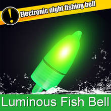Campanas de pesca luminosas de 5 piezas y 4cm, punta de caña de pescar, alarma de mordida, anillo de luz LED, accesorios de pesca nocturna 2024 - compra barato