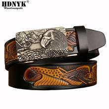 New Arrivel Brand Genuine Leather Mens Belts Luxury 100% Cowhide Dragon Belt Strap High Quality Designer Belts Men Free Shipping 2024 - buy cheap