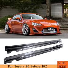 De fibra de carbono falda lateral coche Kit de cuerpo lado labio divisores para Toyota 86 Subaru BRZ 2013-2020 lado faldas estilo de coche 2024 - compra barato