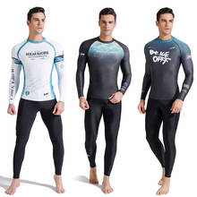 Men's Elastic Swimsuit UV Protection UPF50+ Quick-dry Wetsuit Long-sleeve Diving Swimming Snorkeling Anti-jellyfish Surfing Suit 2024 - buy cheap