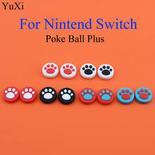 YuXi Cat Paw Silicone Joystick Thumb Grips Analog Stick Non-slip cap for Nintend Switch Pokeball Go Poke Ball Plus Controller 2024 - buy cheap