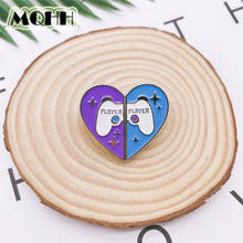 Cartoon Fashion Split Love Splicing Game Machine Enamel Brooch Set Alloy Badge Clothes Bag Pin Woman Jewelry Gift For Friends 2024 - buy cheap