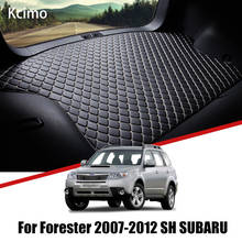 Leather Car Trunk Mat Auto Carpet Tail Cargo Liner For Subaru Forester 2007-2012 Trunk Boot Mat SH Rear Liners Pad 2008 2024 - buy cheap